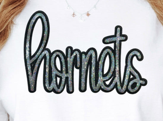 Hornets Sequin Sweatshirt: Adult