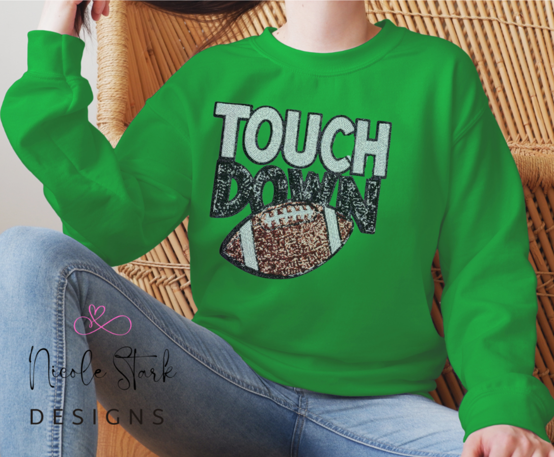 Sequin Touchdown Sweatshirt: Adult