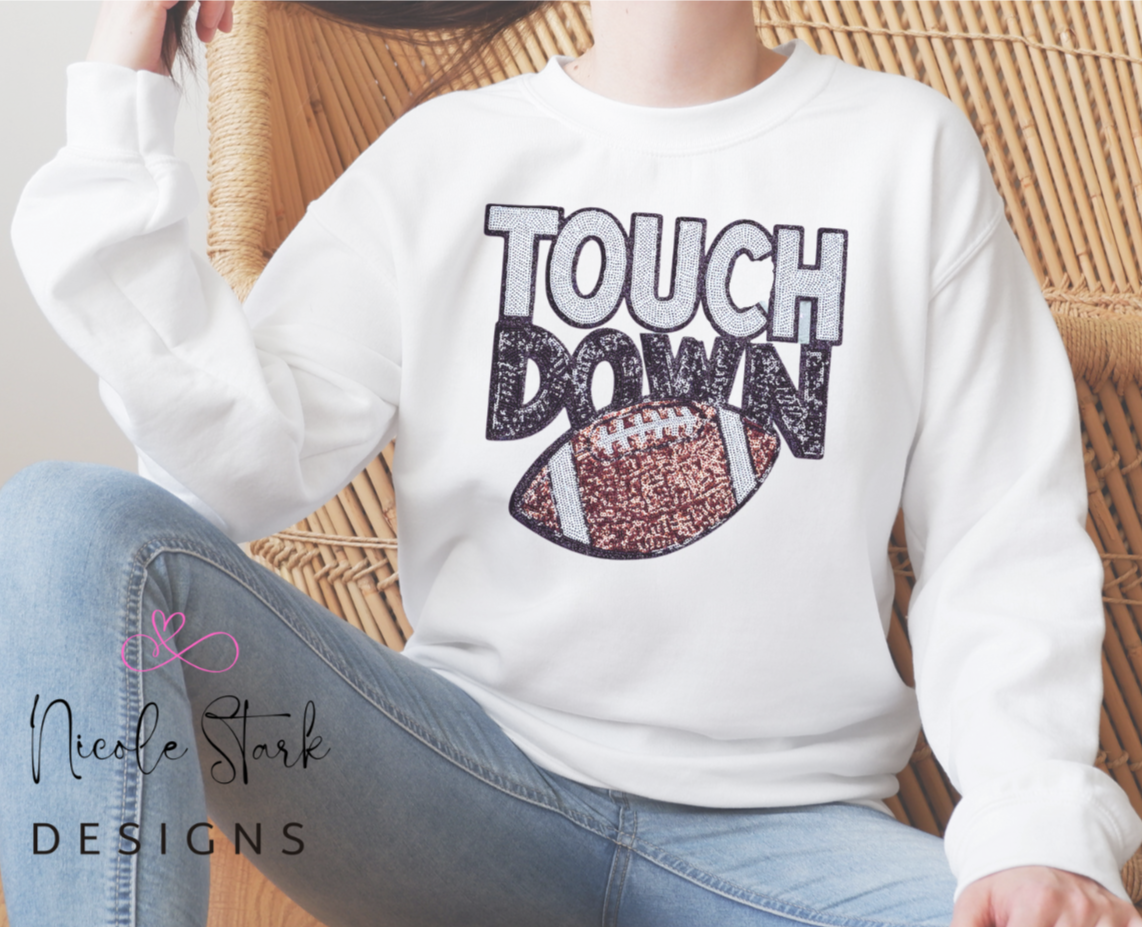 Sequin Touchdown Sweatshirt: Adult
