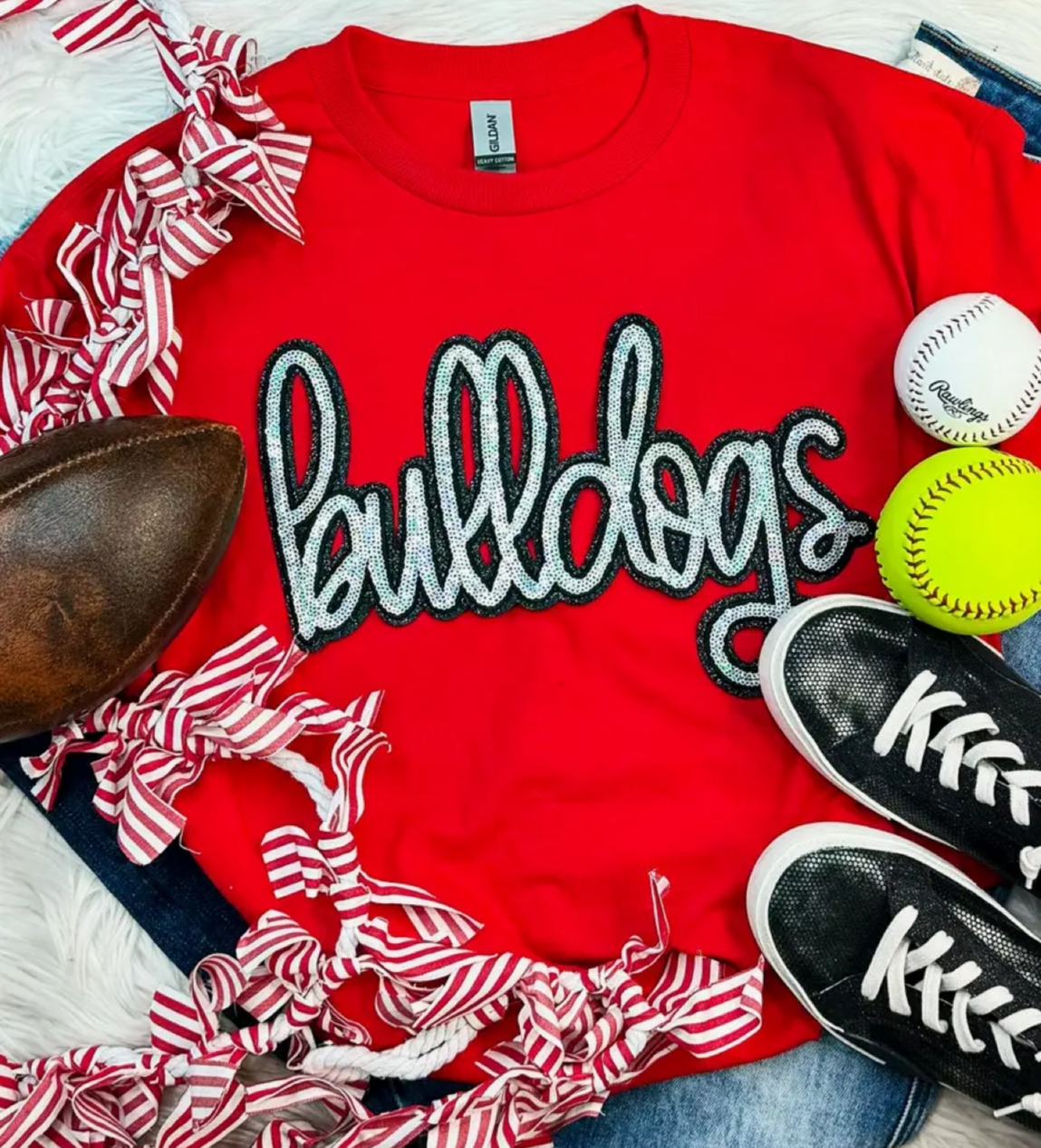 Bulldogs Sequin Sweatshirt: Adult
