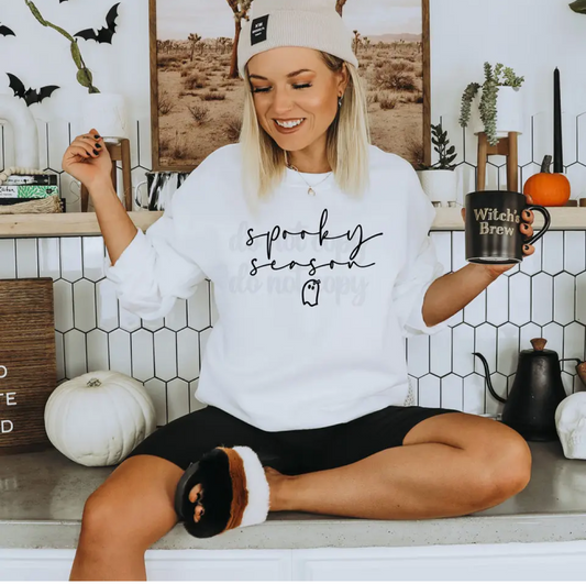 Spooky White Sweatshirt- Adult