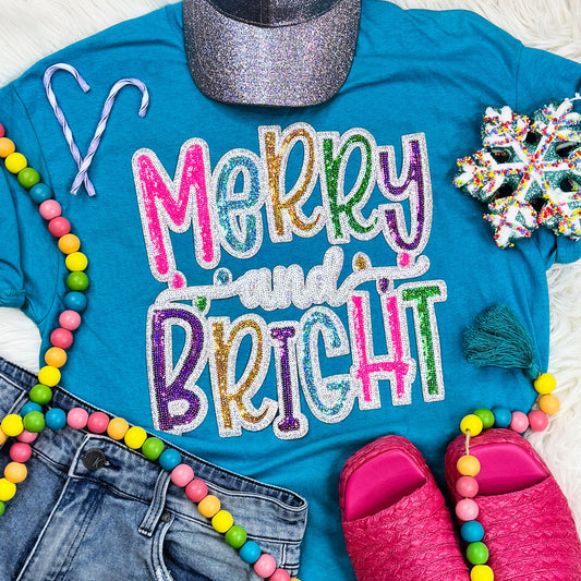 Merry and Bright Tshirt- Adult