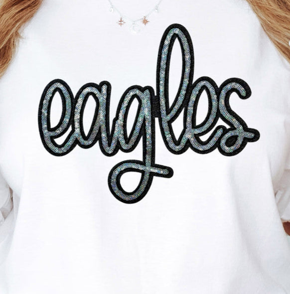 Eagle Silver Sequin Sweatshirt: Adult