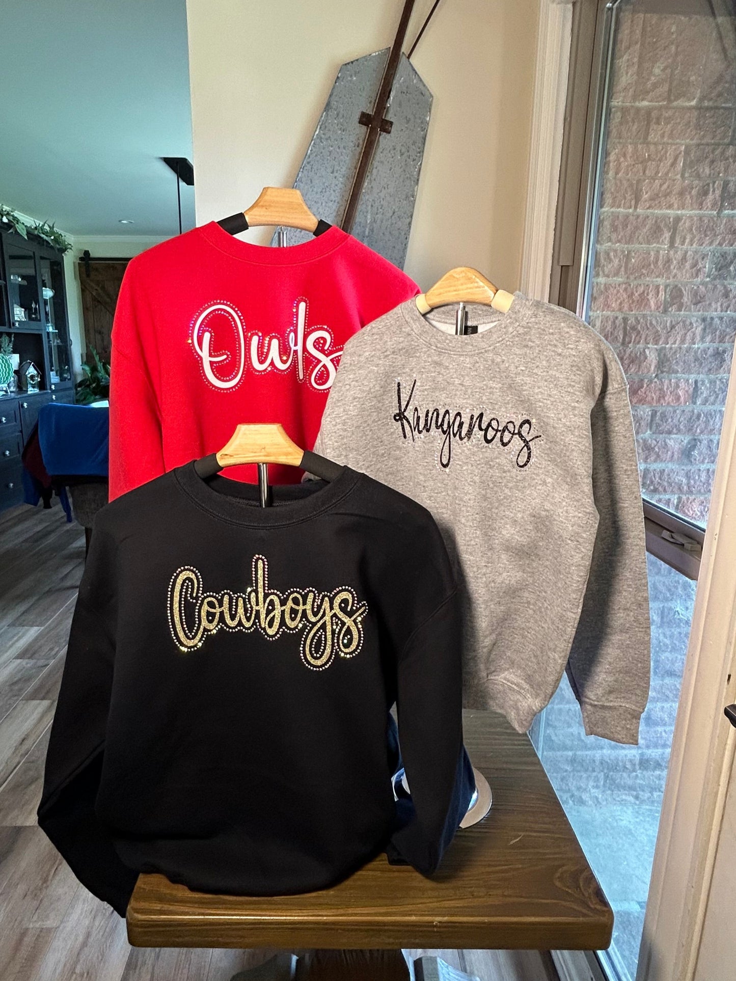 Rhinestone Mascot Sweatshirt- Adult