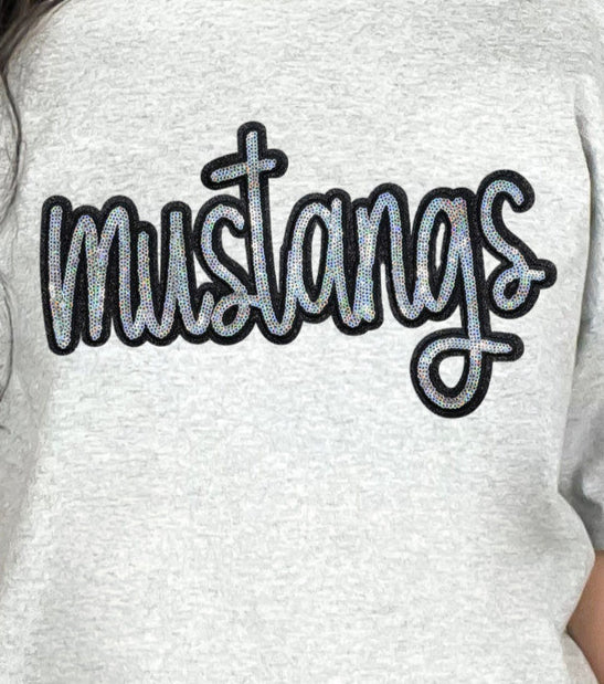 Mustang Sequin Sweatshirt: Adult