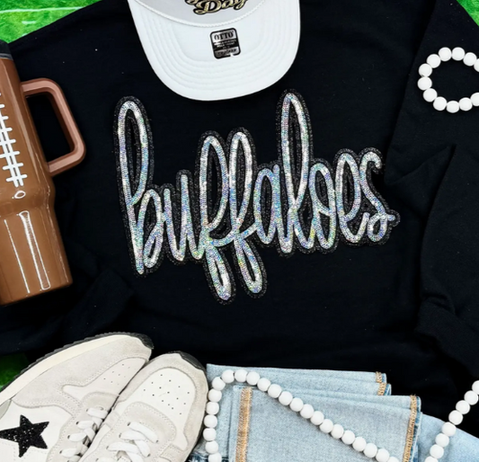 Buffaloes Sequin Sweatshirt: Adult