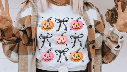 Pumpkins Coquette T shirt-Youth & Toddler